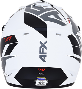 FX-17 Helmet - Aced - Matte White/White - Small - Lutzka's Garage