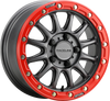 Wheel - Alpha - Front/Rear - Gun Metal/with Gloss Red Ring - 15x7 - 5/114.3 - 3+4 (+25 mm)