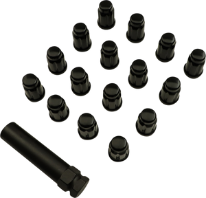 Lug Nut - Splined - 10 mm - Black - 16 Pack - Lutzka's Garage