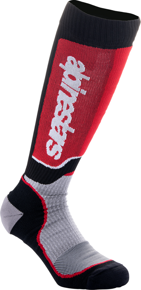 Youth MX Plus Socks - Black/Red/Gray - Medium/Large - Lutzka's Garage