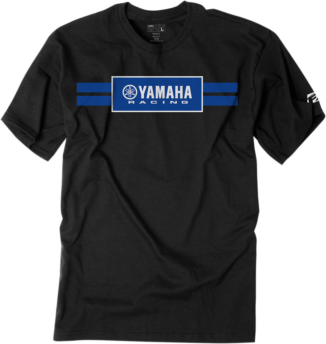 Yamaha Racing Stripe T-Shirt - Black - Medium - Lutzka's Garage