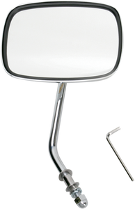 Mirror - "Live to Ride" - Side View - Rectangle - Gold/Chrome - Right