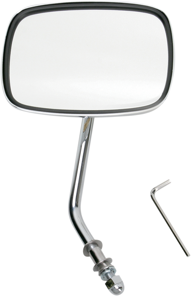 Mirror - "Live to Ride" - Side View - Rectangle - Gold/Chrome - Right