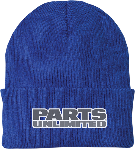 Parts Unlimited Beanie - Fleece - Blue - Lutzka's Garage