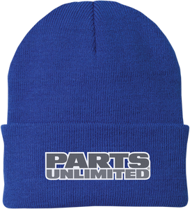 Parts Unlimited Beanie - Fleece - Blue - Lutzka's Garage