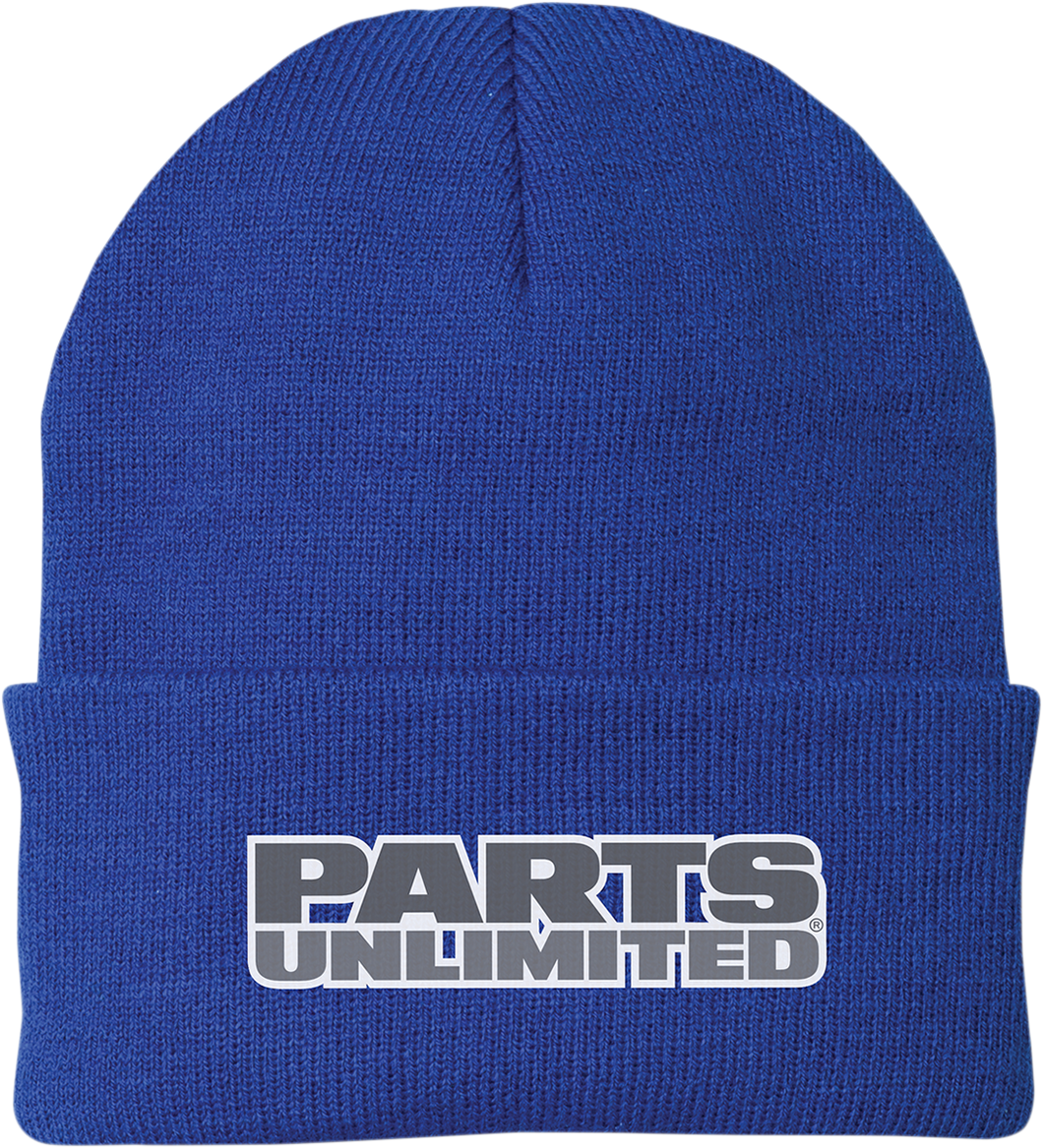 Parts Unlimited Beanie - Fleece - Blue - Lutzka's Garage