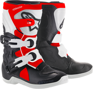 Youth Tech 3S Boots - Black/White/Red - US 10 - Lutzka's Garage