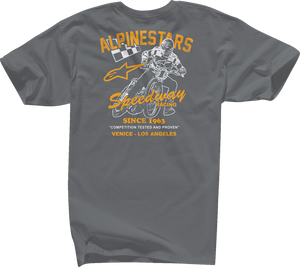 Speedway T-Shirt - Charcoal - Medium - Lutzka's Garage