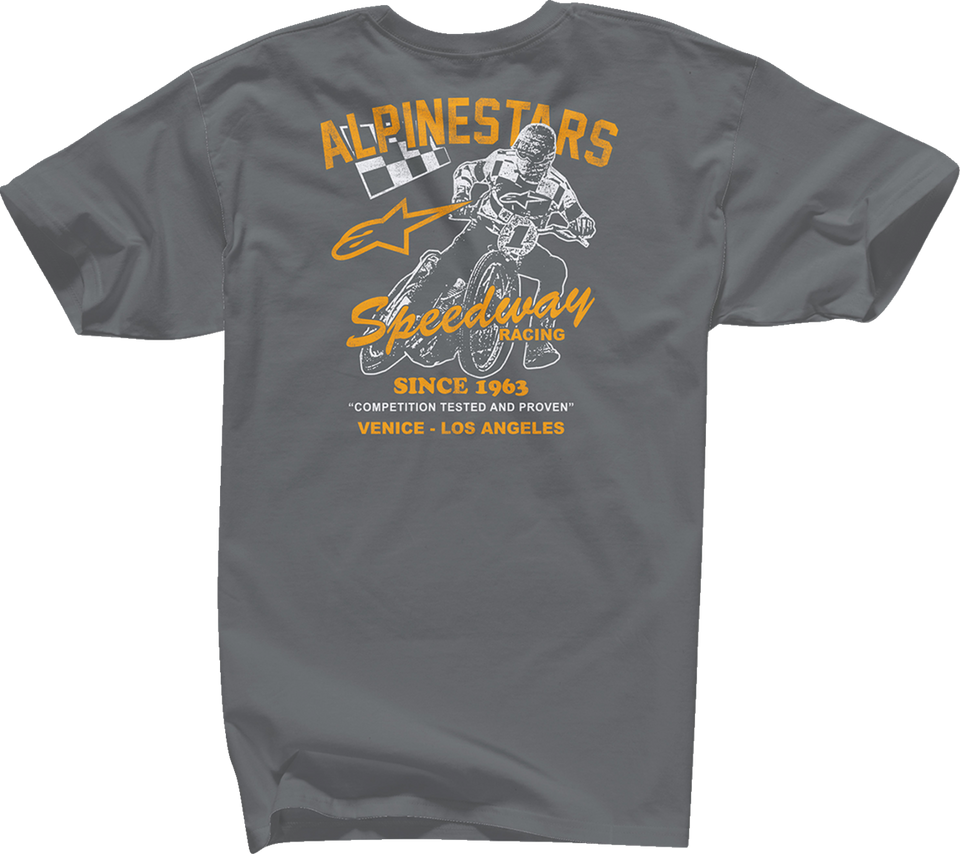 Speedway T-Shirt - Charcoal - Medium - Lutzka's Garage