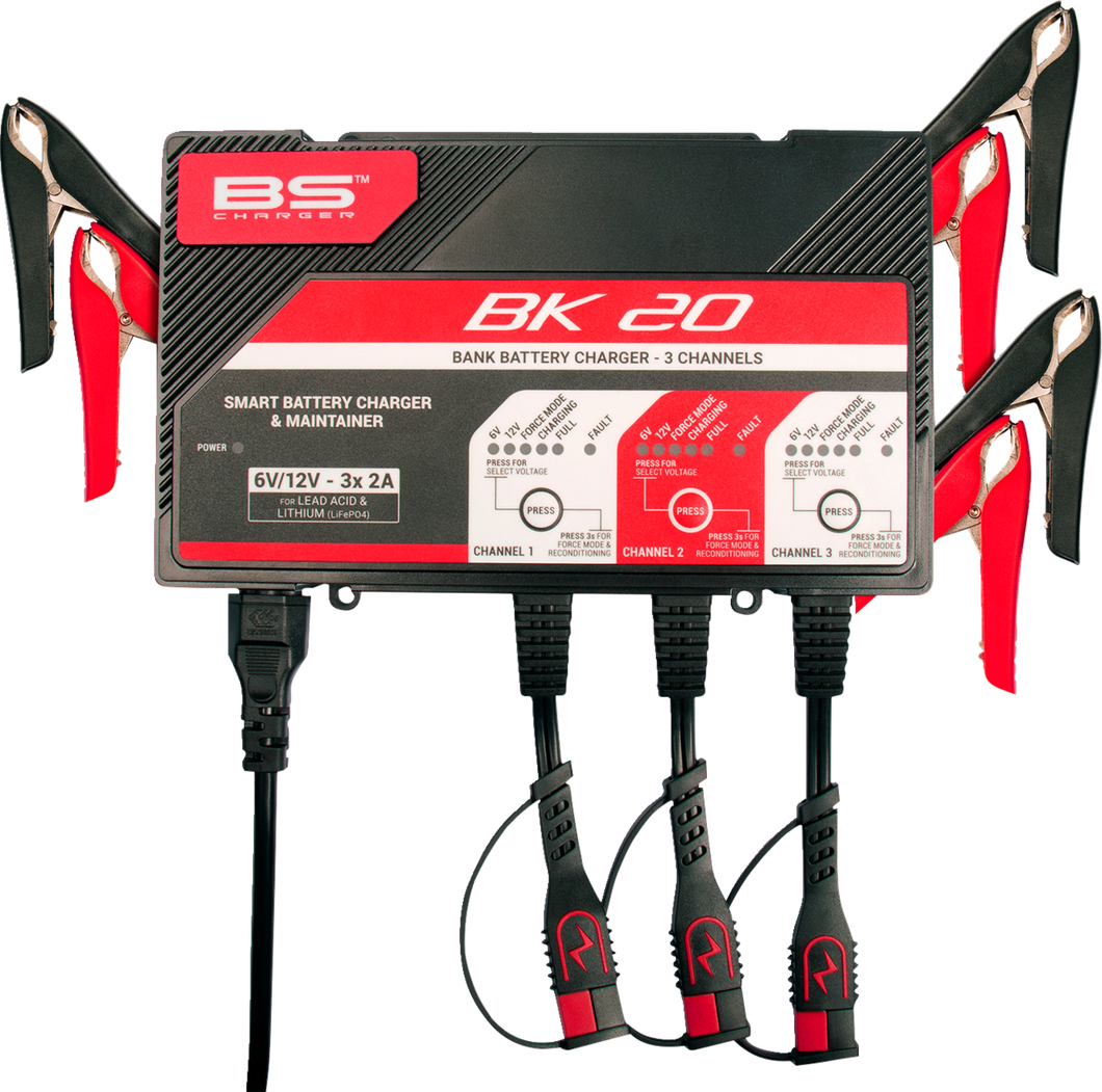 Charger - BK20 - 12V - 3 x 2A