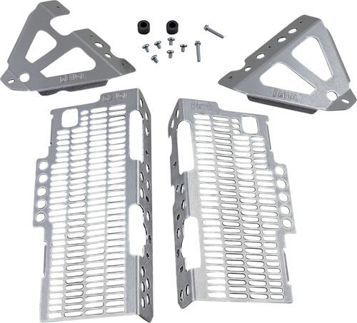 Radiator Guards - Brushed Aluminum - Honda