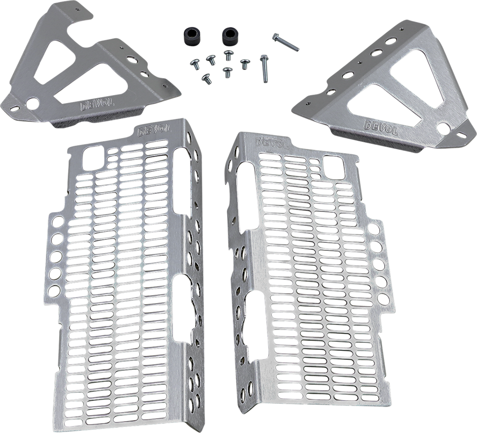 Radiator Guards - Brushed Aluminum - Honda