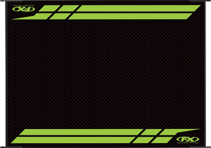 RV Mat - Black/Green - Kawasaki - Lutzka's Garage