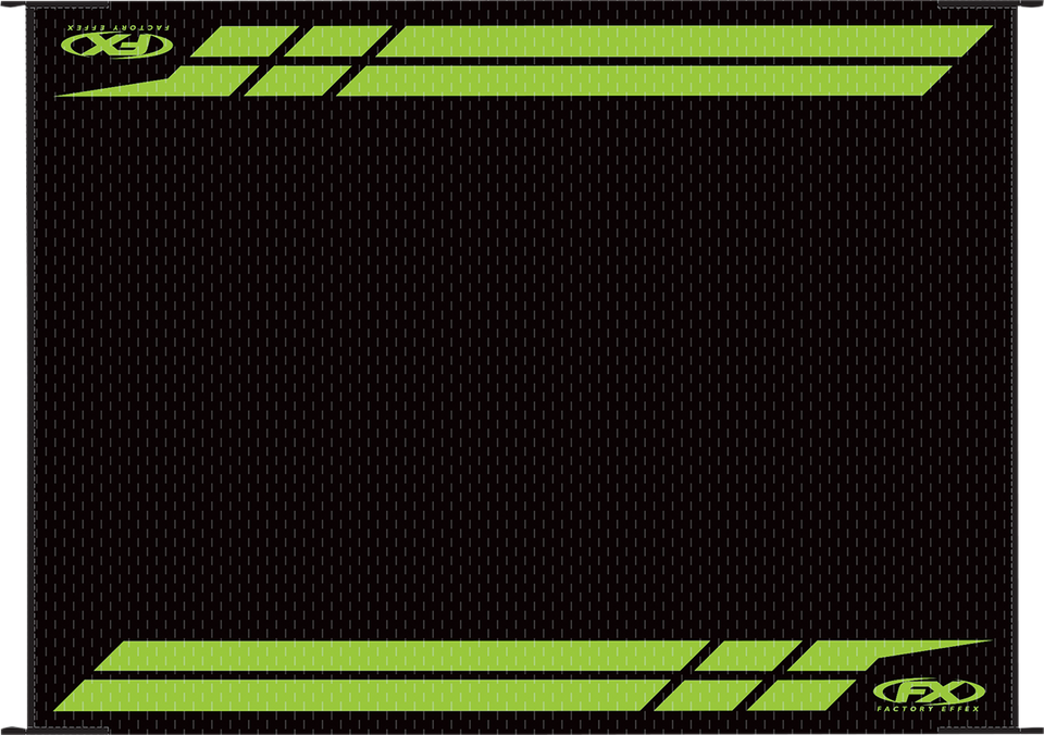 RV Mat - Black/Green - Kawasaki - Lutzka's Garage