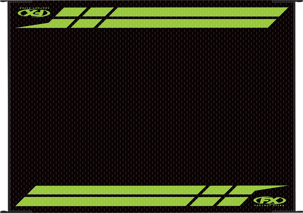 RV Mat - Black/Green - Kawasaki - Lutzka's Garage