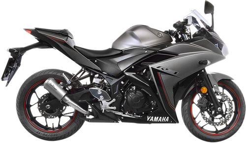 LV-10 Slip-On Muffler - YZF-R3 - Stainless Steel - Lutzka's Garage