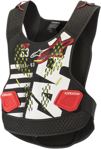 Sequence Chest Guard - Black/White/Red - XS/S - Lutzka's Garage