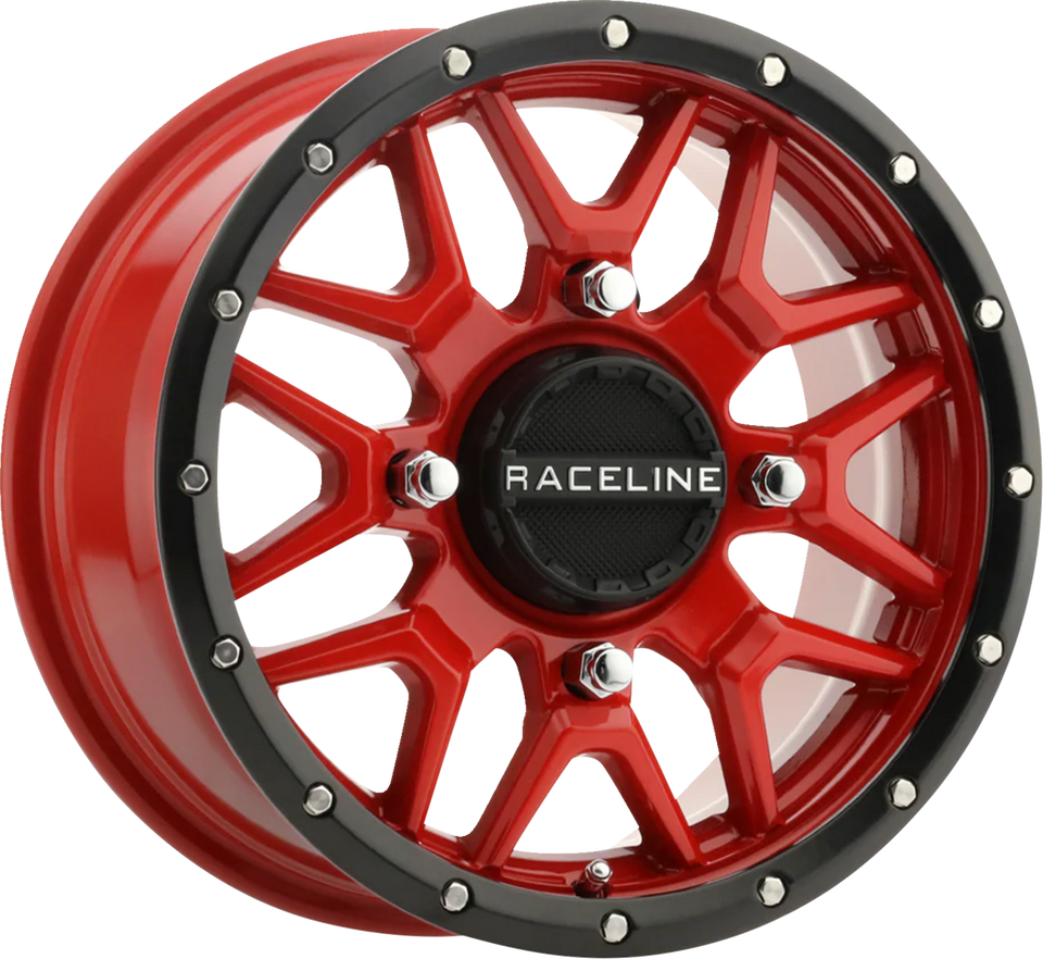 Wheel - Krank - Simulated Beadlock - Front/Rear - Red - 14x7 - 4/110 - 5+2 (+10 mm) - Lutzka's Garage