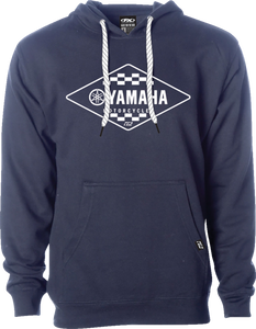 Yamaha Diamond Pullover Hoodie - Navy - Medium - Lutzka's Garage