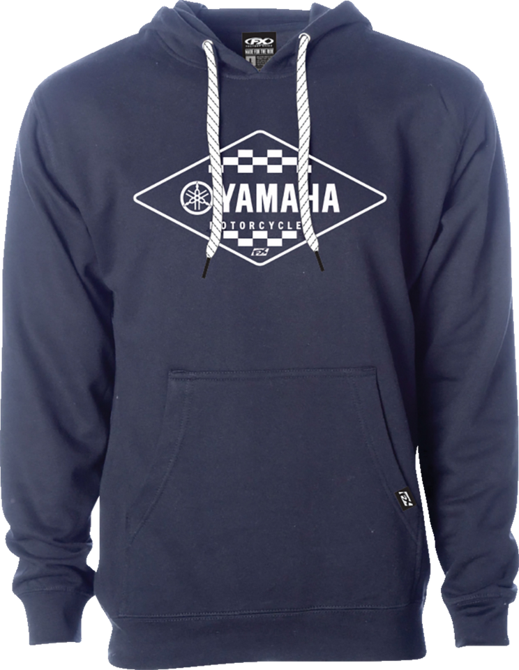 Yamaha Diamond Pullover Hoodie - Navy - Medium - Lutzka's Garage