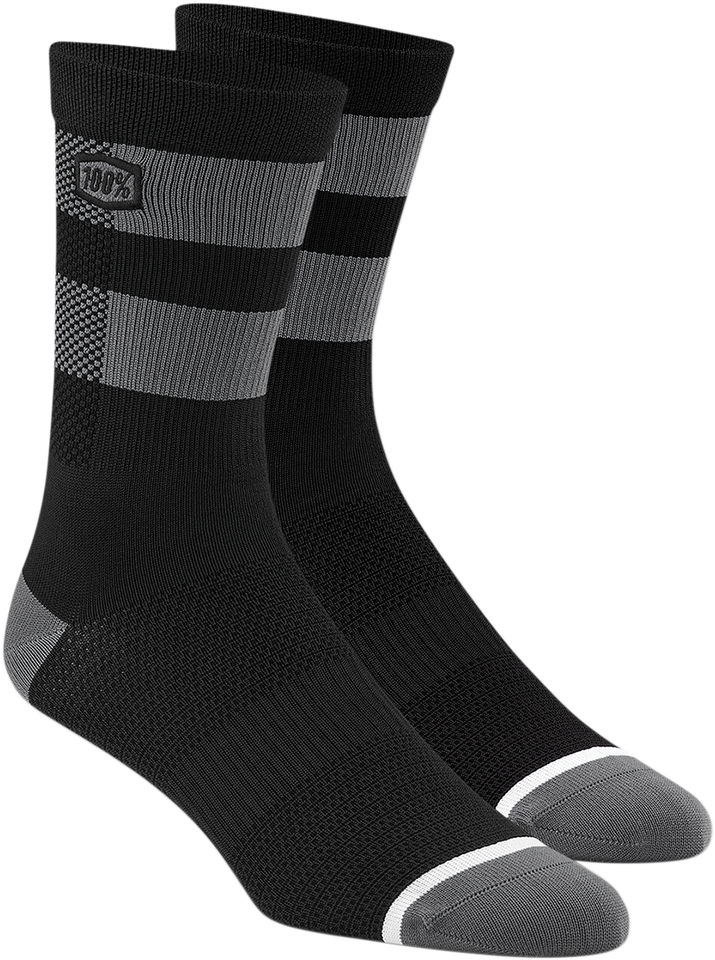 Flow Performance Socks - Black/Gray - Large/XL - Lutzka's Garage