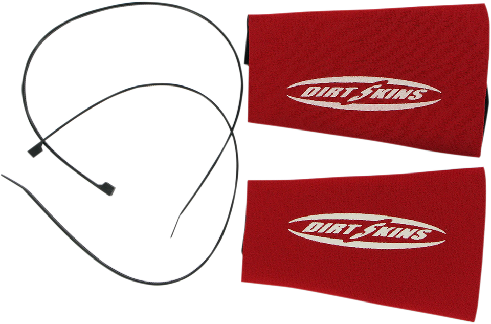 Fork Covers - 2 mm Neoprene - Red/White - Standard - Lutzka's Garage