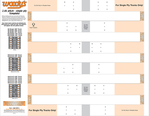 Studding Template - Track - 120