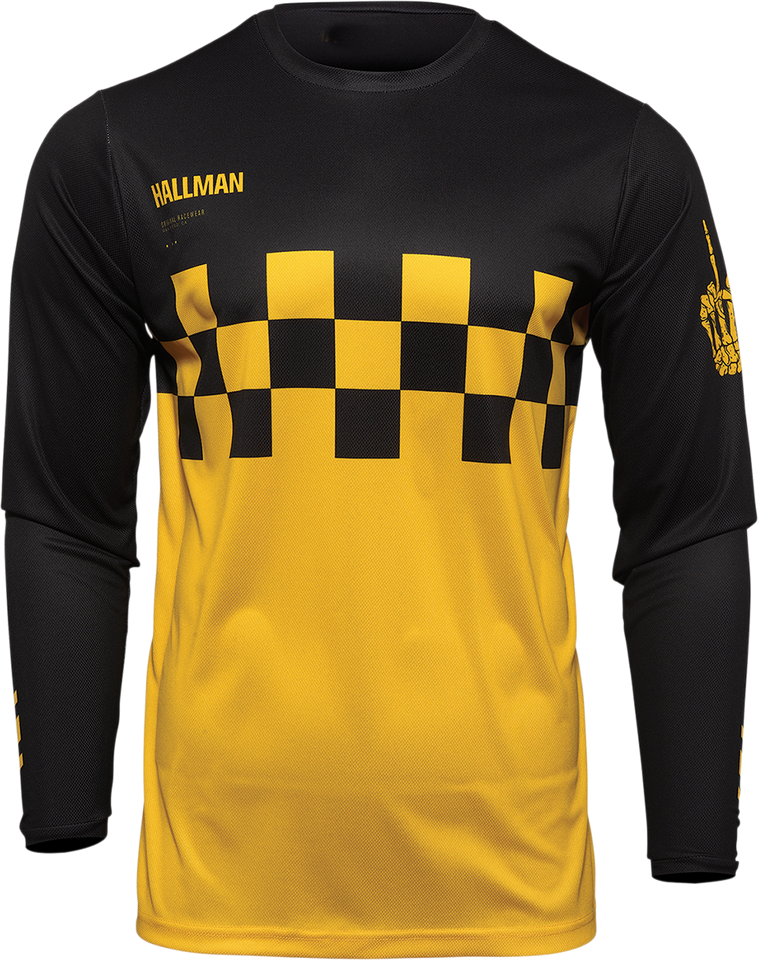 Hallman Differ Cheq Jersey - Yellow/Black - Small - Lutzka's Garage