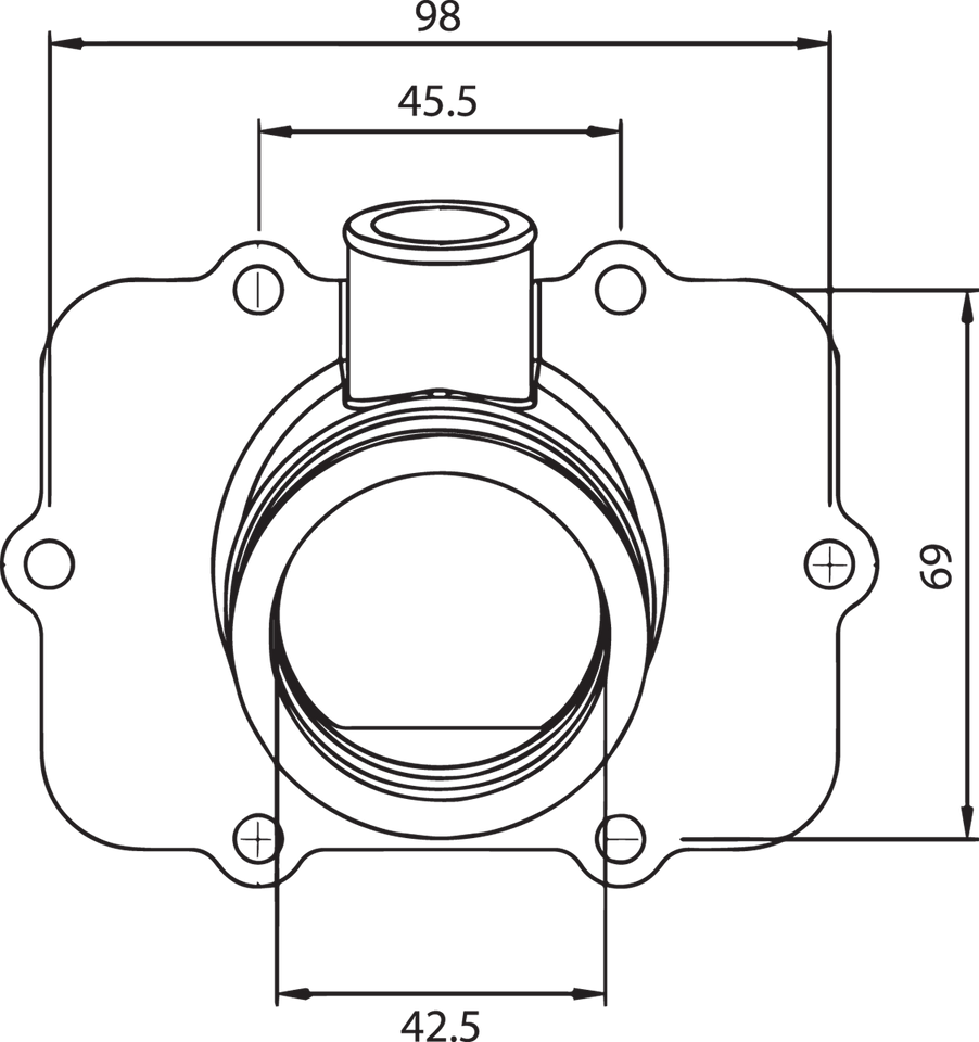 Carburetor Mounting Flange - Ski-Doo