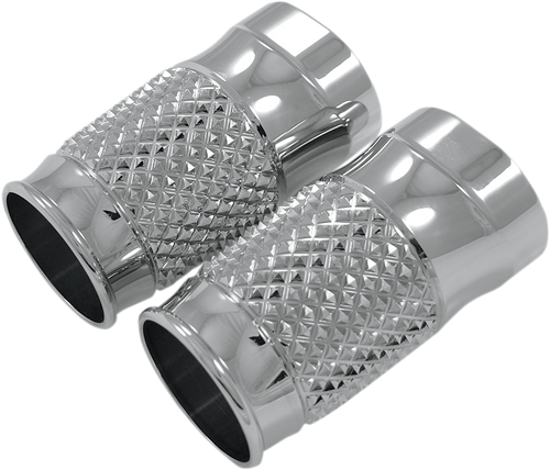 Fork Slider Covers - Cross-Cut Chrome