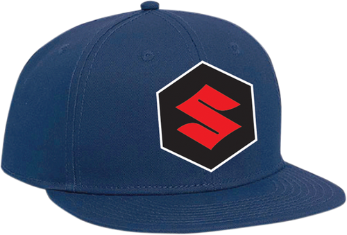 Youth Suzuki Mark Snapback Hat - Navy - Lutzka's Garage