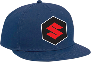 Youth Suzuki Mark Snapback Hat - Navy - Lutzka's Garage