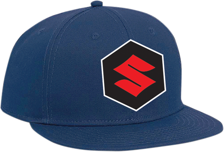 Youth Suzuki Mark Snapback Hat - Navy - Lutzka's Garage