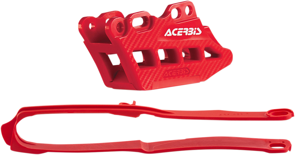 Chain Guide and Slider Kit - Honda CRF250R/CRF450R/RX - Red - Lutzka's Garage