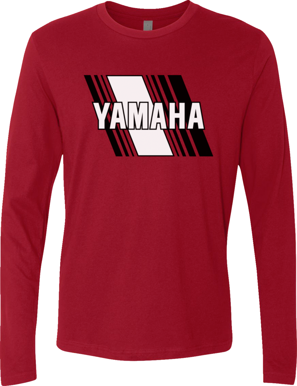 Yamaha Heritage Diagonal Long-Sleeve T-Shirt - Red - Small - Lutzka's Garage