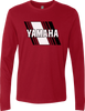 Yamaha Heritage Diagonal Long-Sleeve T-Shirt - Red - Small - Lutzka's Garage