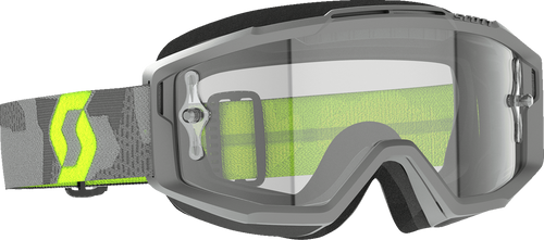 Split OTG Goggle - Light Gray/Neon Yellow - Clear - Lutzka's Garage