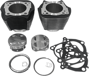 Cylinder Kit - 128" - Black with Highlighted Fins - M8