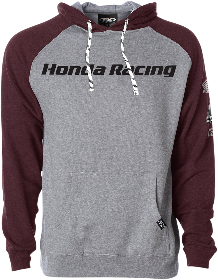 Honda Racing Hoodie - Heather/Burgundy - Medium - Lutzka's Garage