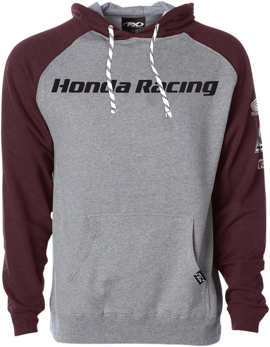 Honda Racing Hoodie - Heather/Burgundy - Medium - Lutzka's Garage