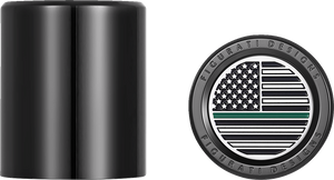 Docking Hardware Covers - American Flag - Green Line - Short - Black - Lutzka's Garage