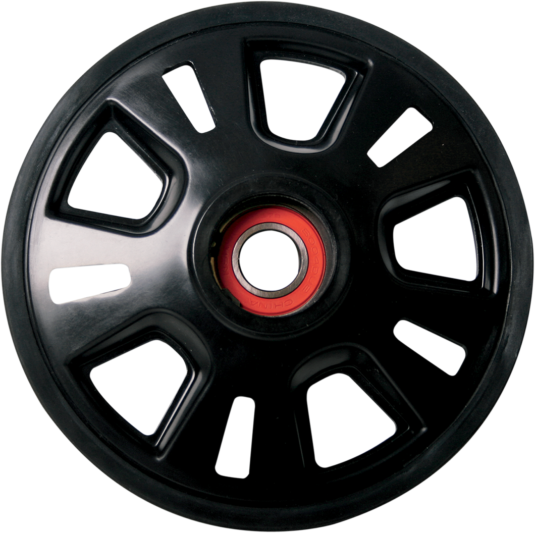 Idler Wheel with Snap Ring/Bearing 6004 - Black - Group 18 - 180 mm OD x 20 mm ID - Lutzka's Garage