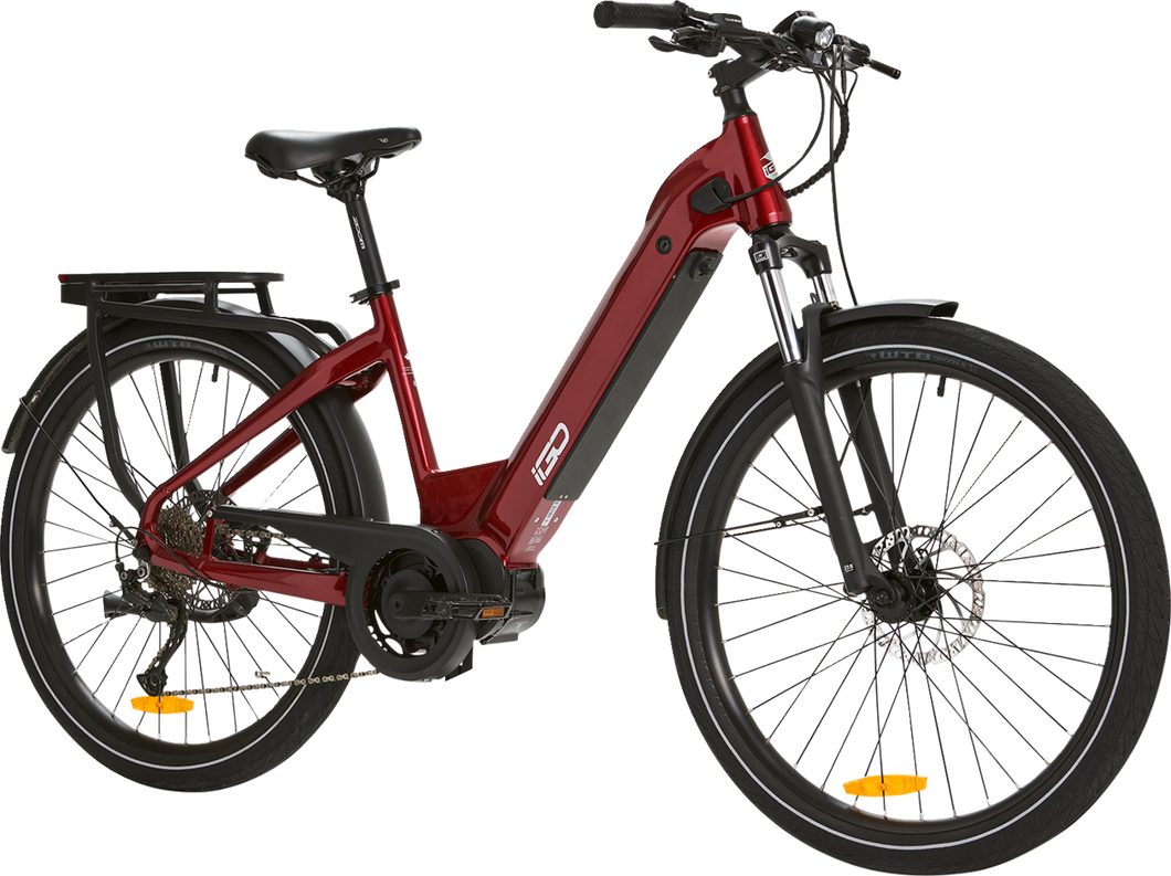 Discovery Rosemont LS E-Bike - Burgundy - Step Through - Lutzka's Garage