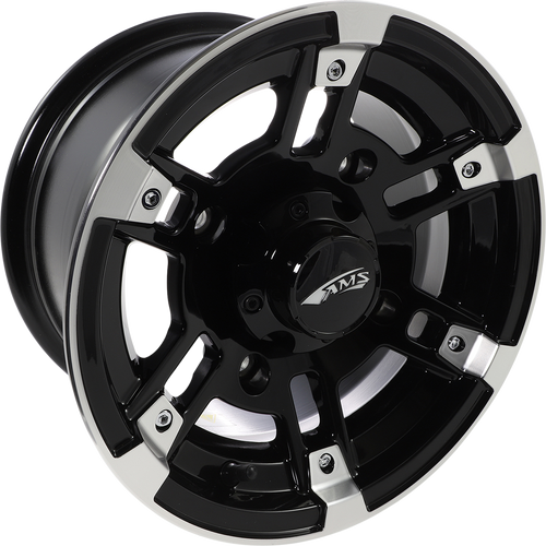 Wheel - Rolln 104 - Front/Rear - Machined Black - 12x7 - 4/156 - 4+3