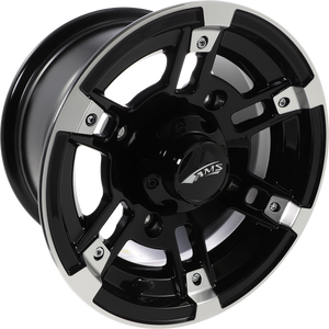 Wheel - Rolln 104 - Front/Rear - Machined Black - 12x7 - 4/156 - 4+3