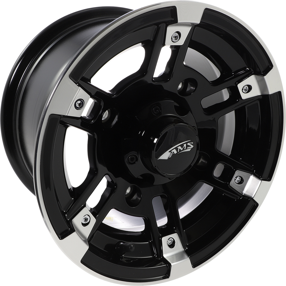 Wheel - Rolln 104 - Front/Rear - Machined Black - 12x7 - 4/156 - 4+3