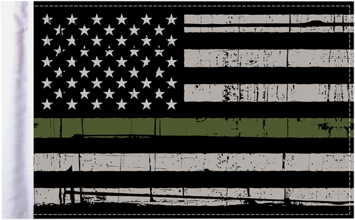 Grunge U.S.A. Flag - Green - 6