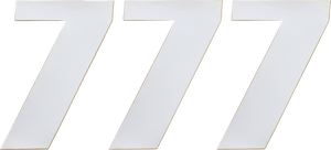 Race Number 7 - White - 6" - Lutzka's Garage