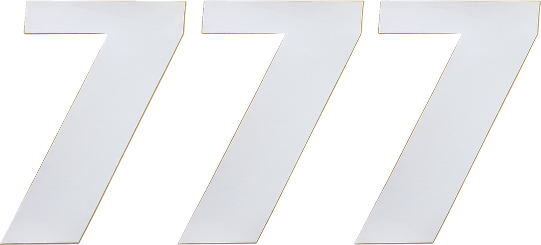 Race Number 7 - White - 6