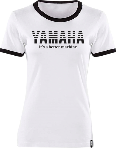 Womens Yamaha Vintage T-Shirt - White/Black - Small - Lutzka's Garage